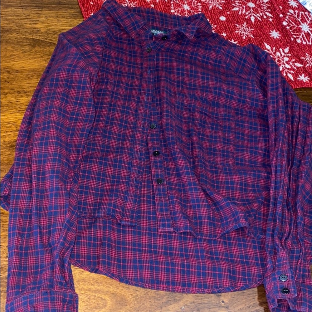 💜CROPPED FLANNEL❤️